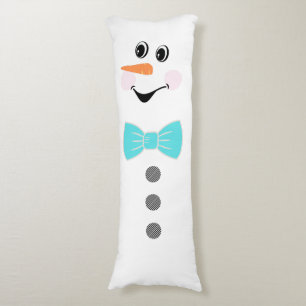 Cojín Personalizado lindo Snowman con una Verde azulada