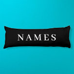 Cojín Personalizado negro simple Añadir su nombre elegan<br><div class="desc">Simple Personalizado Negro Añade tu nombre de diseño elegante para cualquiera.</div>