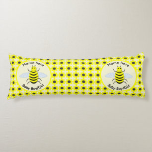 Cojín Personalizado Neutral de Abeja Amarilla Cute Géner