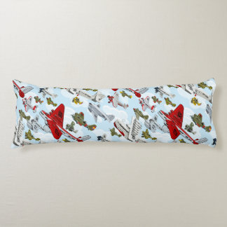 Cojín Personalizado retro aviones patrón tejido funda de