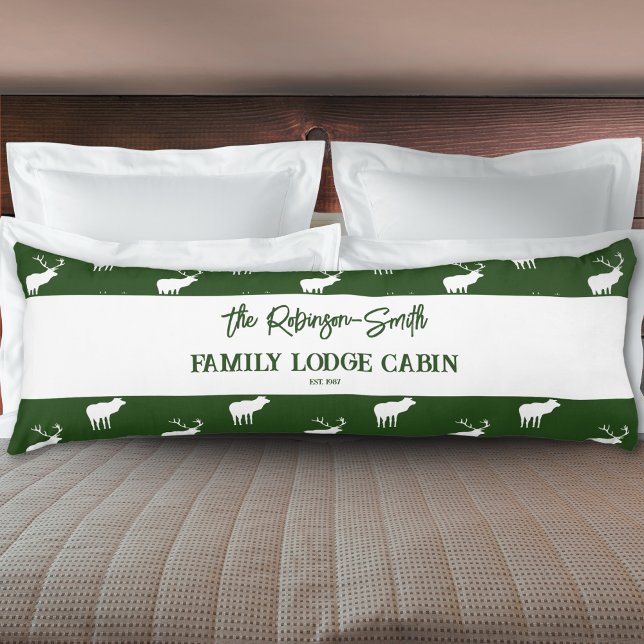 Cojín Personalizado Rustic Green Elk Silhouette (Subido por el creador)