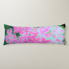 Cojín Phlox Jardín de menta blanca y rosa caliente