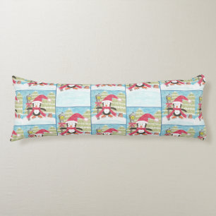 Cojín Piel azul del cuerpo del pingüino de patinaje sob