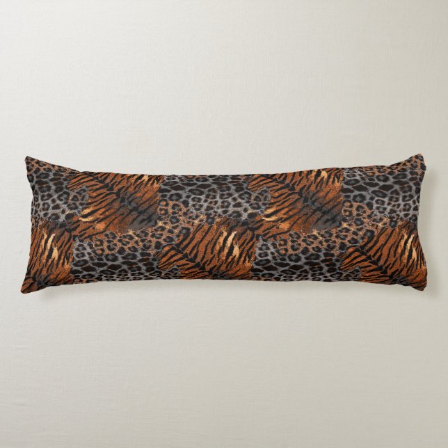 Cojín Piel de tigre leopardo de moda (Anverso)