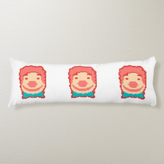 Cojín Pila de lanzamiento de payaso con pixeles finos (Anverso)