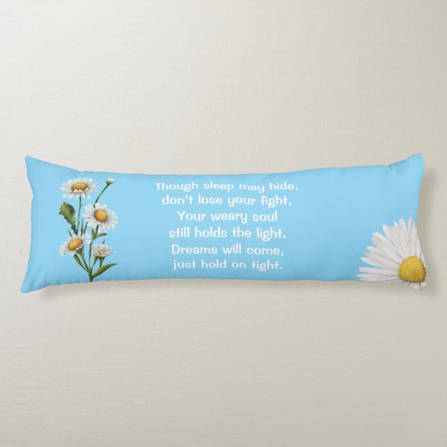 Cojín Pilar azul del cuerpo del bebé (Anverso)