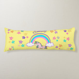 Cojín Pilar corporal amarillo "Emily" personalizada