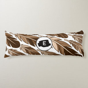 Cojín Pilar corporal personalizado - Boho Monograma Brow