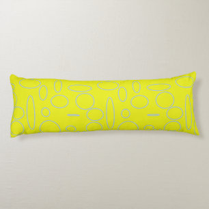 Cojín Pilar de cuerpo de los círculos amarillos ( 20" x