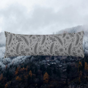 Cojín Pilar del cuerpo botánico de invierno - Gris