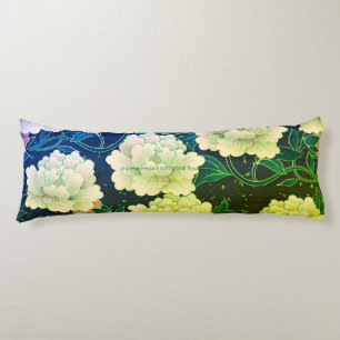 Cojín Pilar del cuerpo de impresión de flores chinas ver