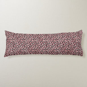 Cojín Pilar del cuerpo de impresión de leopardo rosa y n
