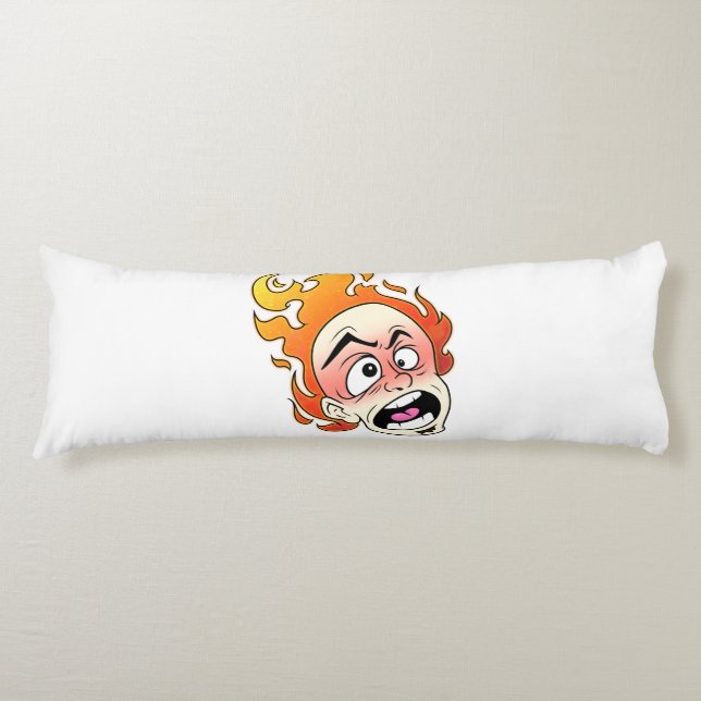 Cojín Pilar del cuerpo de la cabeza de fuego escotés (Anverso)