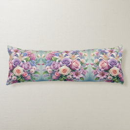 Cojín Pilar del cuerpo de la elegancia floral pastel