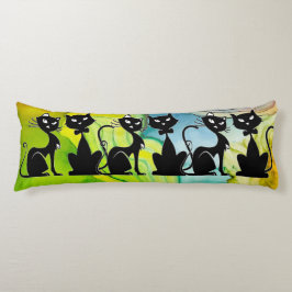 Cojín Pilar del cuerpo del gato Express negro