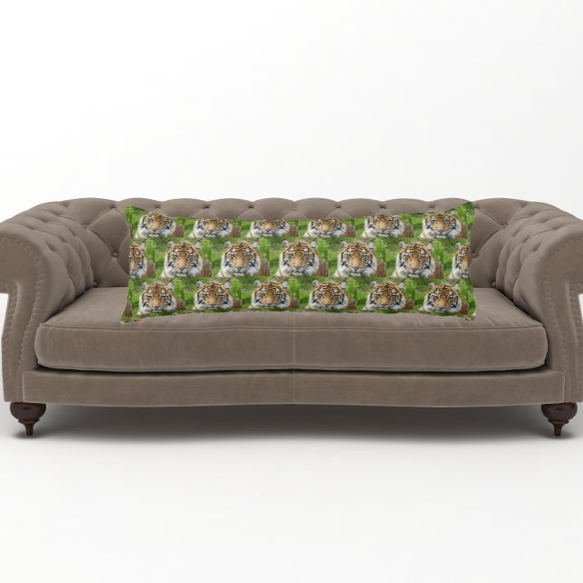 Cojín Pilar del cuerpo del patrón de foto del tigre de g (In Situ)