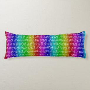Cojín Pilar del cuerpo del Rótulo zodiaco (arcoiris bril