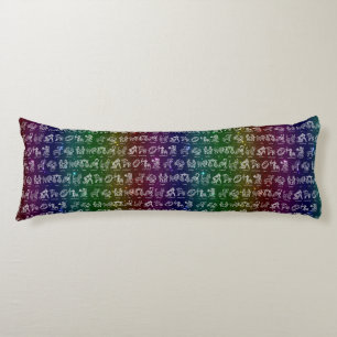 Cojín Pilar del cuerpo del Rótulo zodiaco (arcoiris oscu