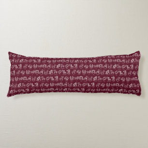 Cojín Pilar del cuerpo del Rótulo zodiaco (CranberryRed)