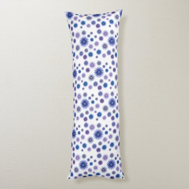 Cojín Pilar del cuerpo floral de lavanda (Atrás (Vertical))