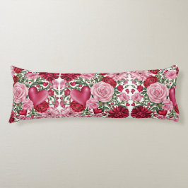 Cojín Pilar del cuerpo floral romántico