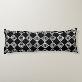Cojín Pilar Del Cuerpo Moderno Del Arte Deco Negro Y Bla