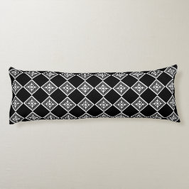 Cojín Pilar Del Cuerpo Moderno Del Arte Deco Negro Y Bla