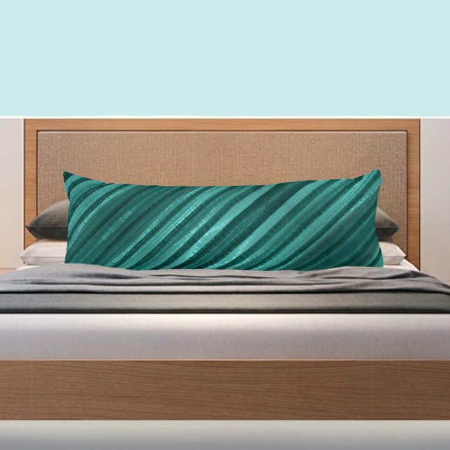 Cojín Pilar Verde azulado del cuerpo verde a rayas (Subido por el creador)