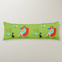 Pillow corporal de mujer retro