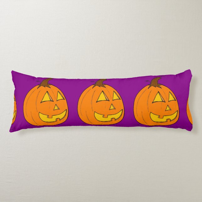 Cojín Pillow de Jack o' Lantern Purple Body (Anverso)