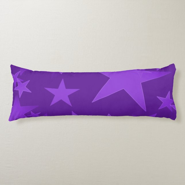 Cojín Pillow del cuerpo de la estrella púrpura profunda (Anverso)