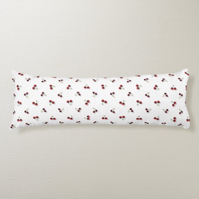 Cojín Pillow del cuerpo de las cerezas (Anverso)