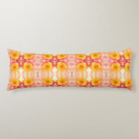 Pillow del cuerpo de Lily de Agua Rosa y Amarilla