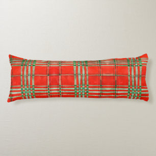 Cojín Pillow del cuerpo de SCOTT TARTAN RED