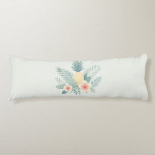 Cojín Piña floral y Hawaiana