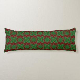 Cojín Pine Snowflakes Garnet Body Pillow