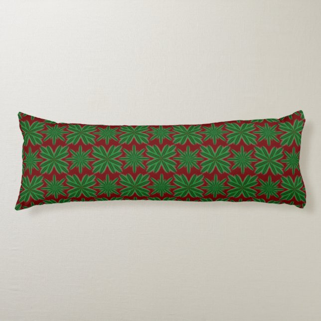 Cojín Pine Snowflakes Garnet Body Pillow (Anverso)