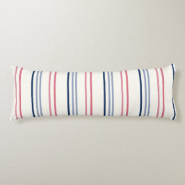 Cojín Pink blue and white stripes