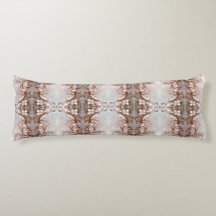 Pink Ornate Pearl and Floral Body Pillow