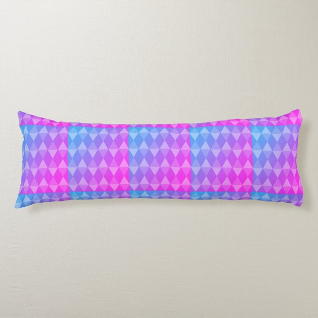Cojín Pink, Purple, Blue Diamond Pattern (Anverso)