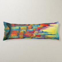 Pintura de arte generativo y colorido de Cityscape