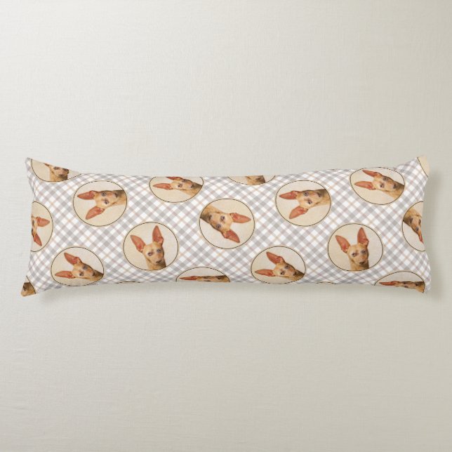 Cojín Pintura de Cirneco dell'Etna Cute Arte Perro Origi (Anverso)