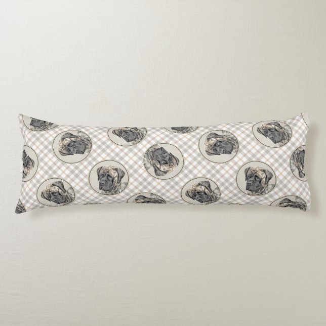 Cojín Pintura de escarabajo inglesa Brindle Original Dog (Anverso)