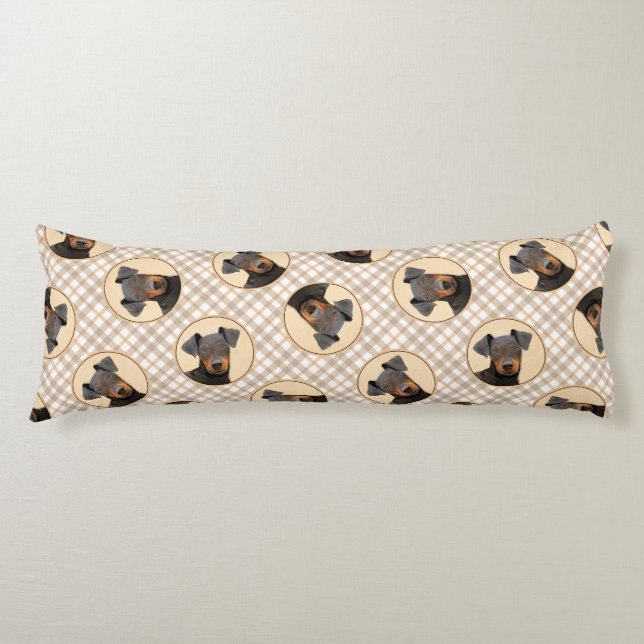 Cojín Pintura de Manchester Terrier Arte Animal Original (Anverso)