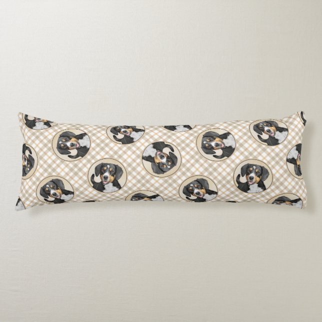 Cojín Pintura de Perro de la Montaña Entlebucher Arte Pe (Anverso)