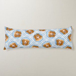 Cojín Pintura de perro de la recuperación del pato de Nu