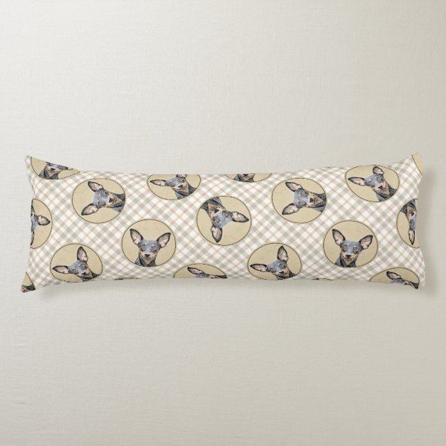 Cojín Pintura en miniatura de Pinscher Cute arte origina (Anverso)