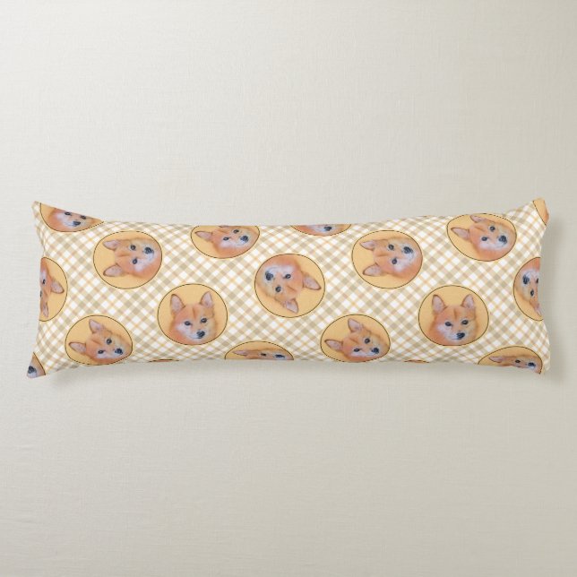 Cojín Pintura finlandesa de Spitz Cute original arte de  (Anverso)