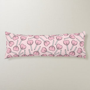 Cojín Pirulís rosas, pirulís con forma de corazón, patró