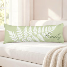 Pistacho Verde Blanco Helecho Elegante Minimalista